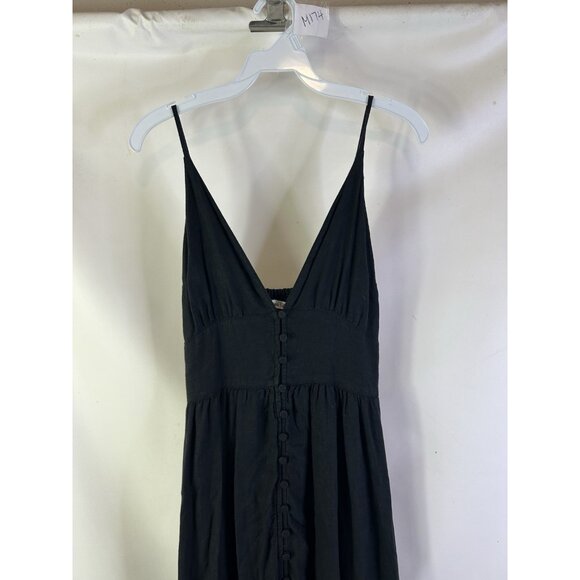 Abercrombie & Fitch Black Button Front Smocked Milk Maid Dress - Picture 3 of 8
